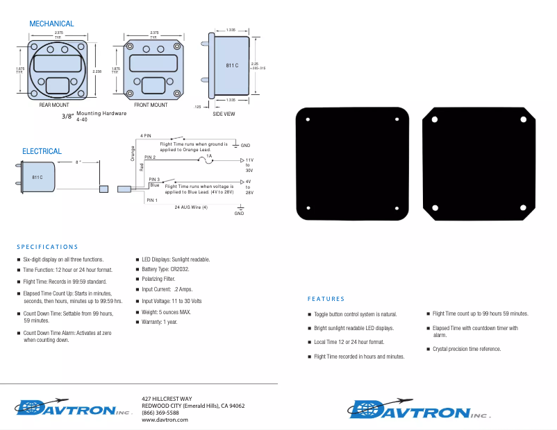 Imagen de la primera página del manual del dispositivo M811C