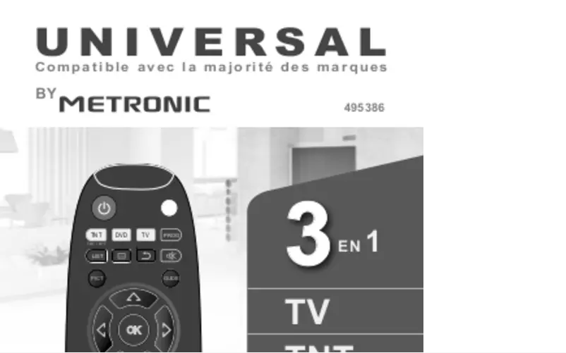 Page 1 de la notice Manuel utilisateur Metronic Zap 3 495386