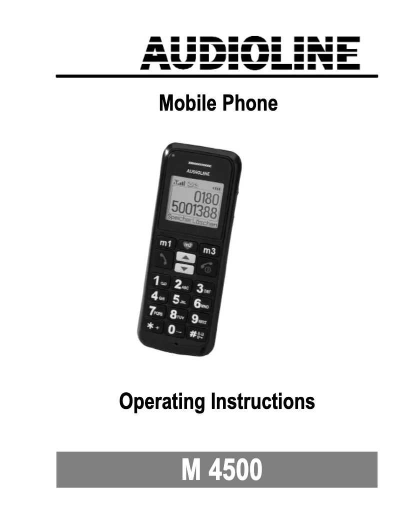 Page n°1 - Manuel utilisateur Audioline M 4500