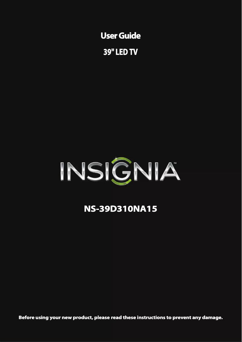 Page 1 de la notice Manuel utilisateur Insignia NS-39D310NA15