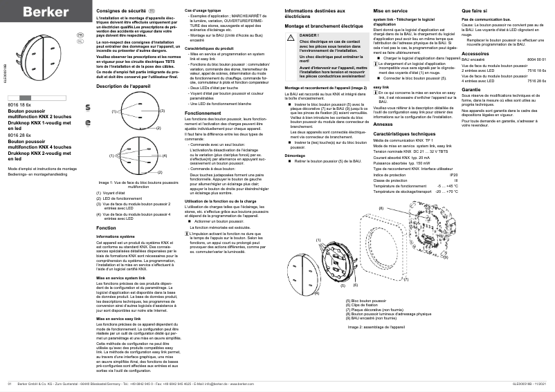 Page n°1 - Manuel utilisateur Hager 80162869