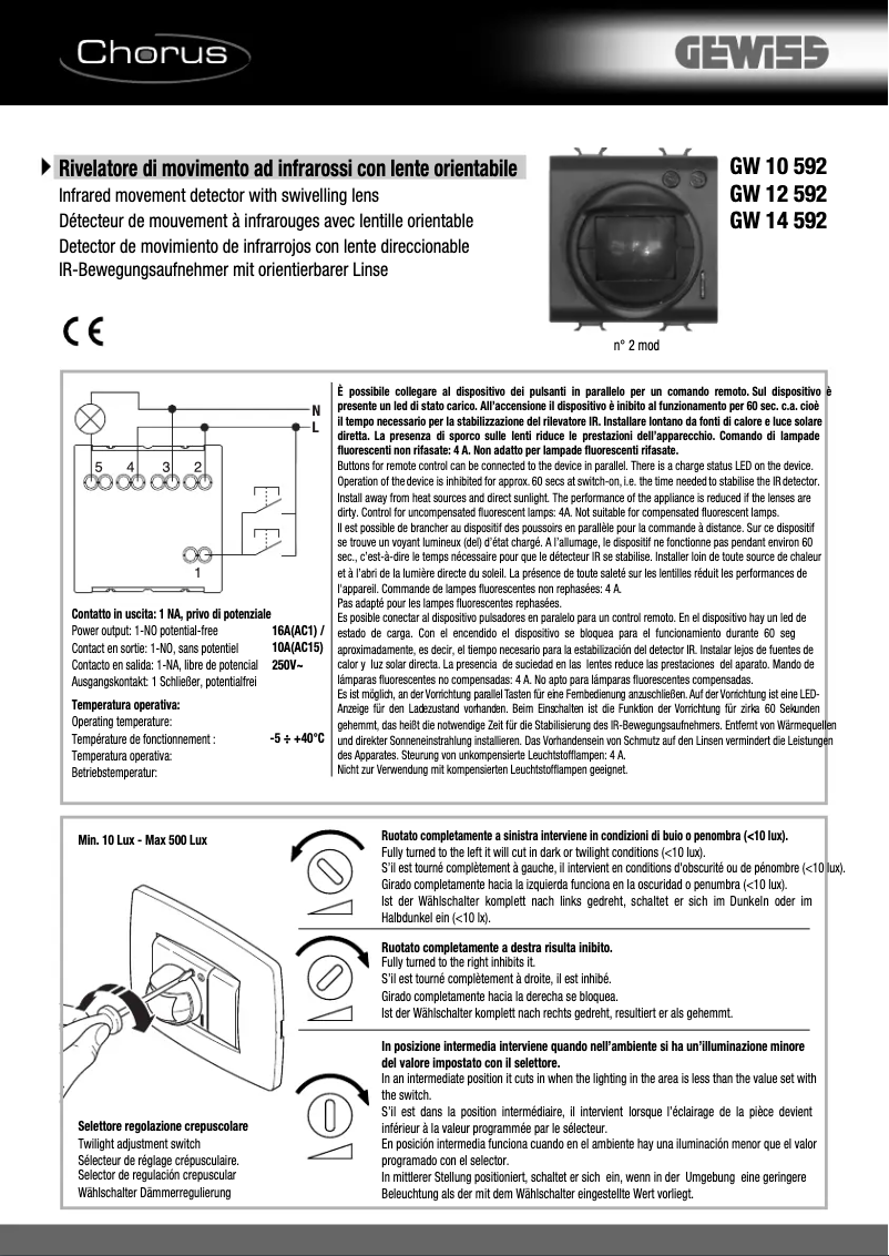 Image de la première page du manuel de l'appareil GW12592