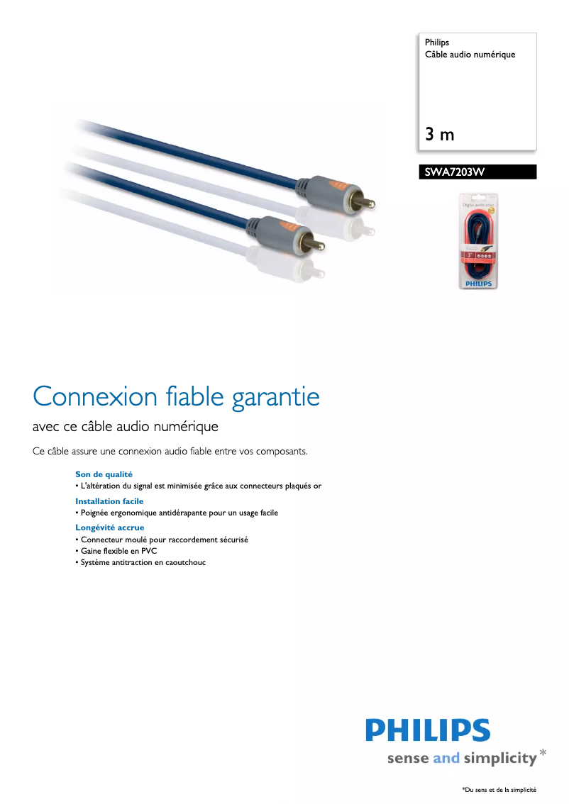 Page n°1 - Fiche technique Philips SWA7203W