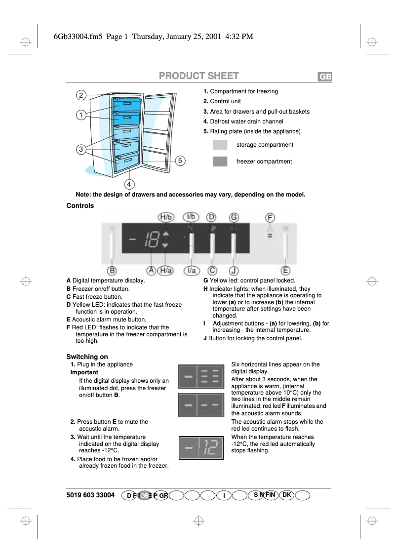 Image de la première page du manuel de l'appareil GKEA 205 Optima