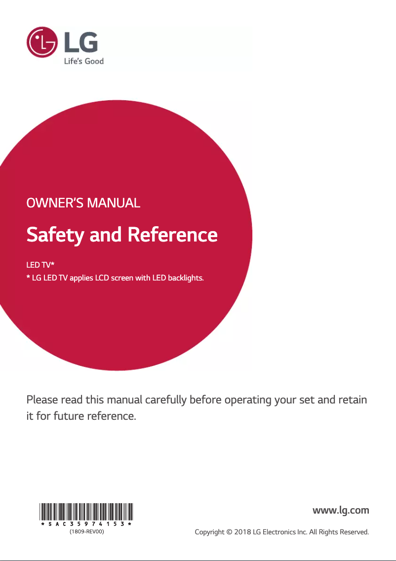 Página 1 del manual Manual de usuario LG 43LU341H