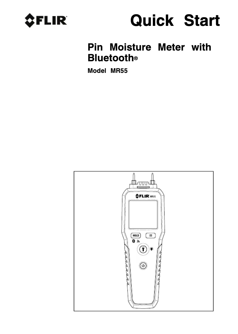 Page 1 de la notice Guide de démarrage rapide FLIR MR55