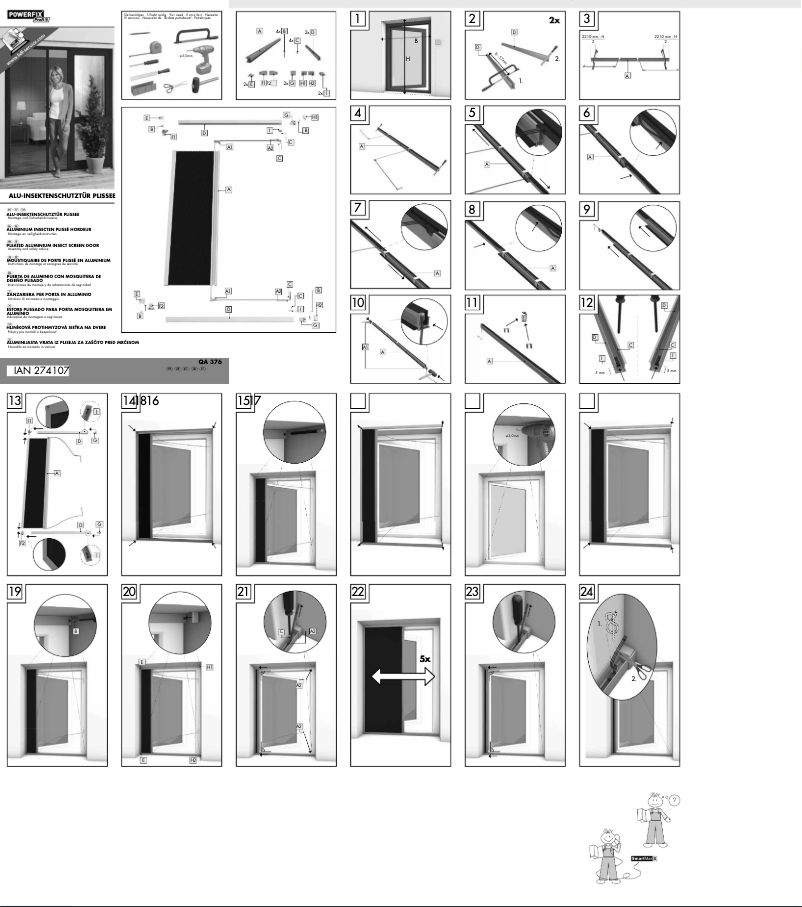 Page 1 de la notice Manuel utilisateur Powerfix IAN 274107