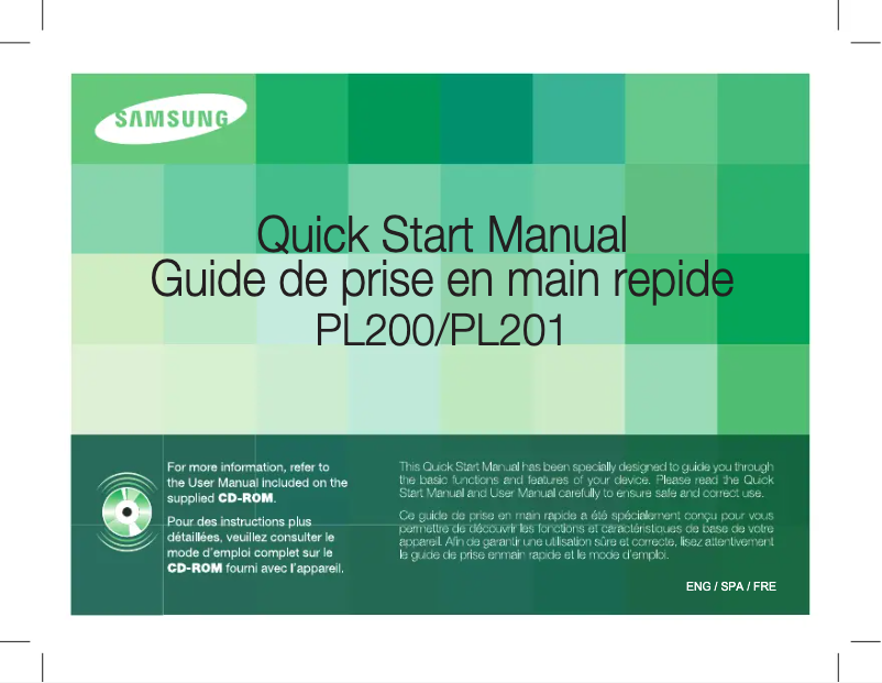 Page 1 de la notice Manuel utilisateur Samsung PL201