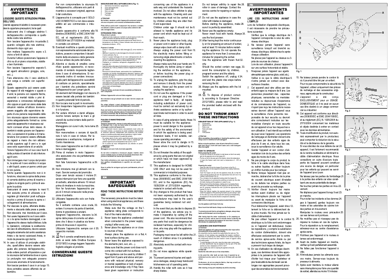 Image de la première page du manuel de l'appareil Sorbet Maker 632