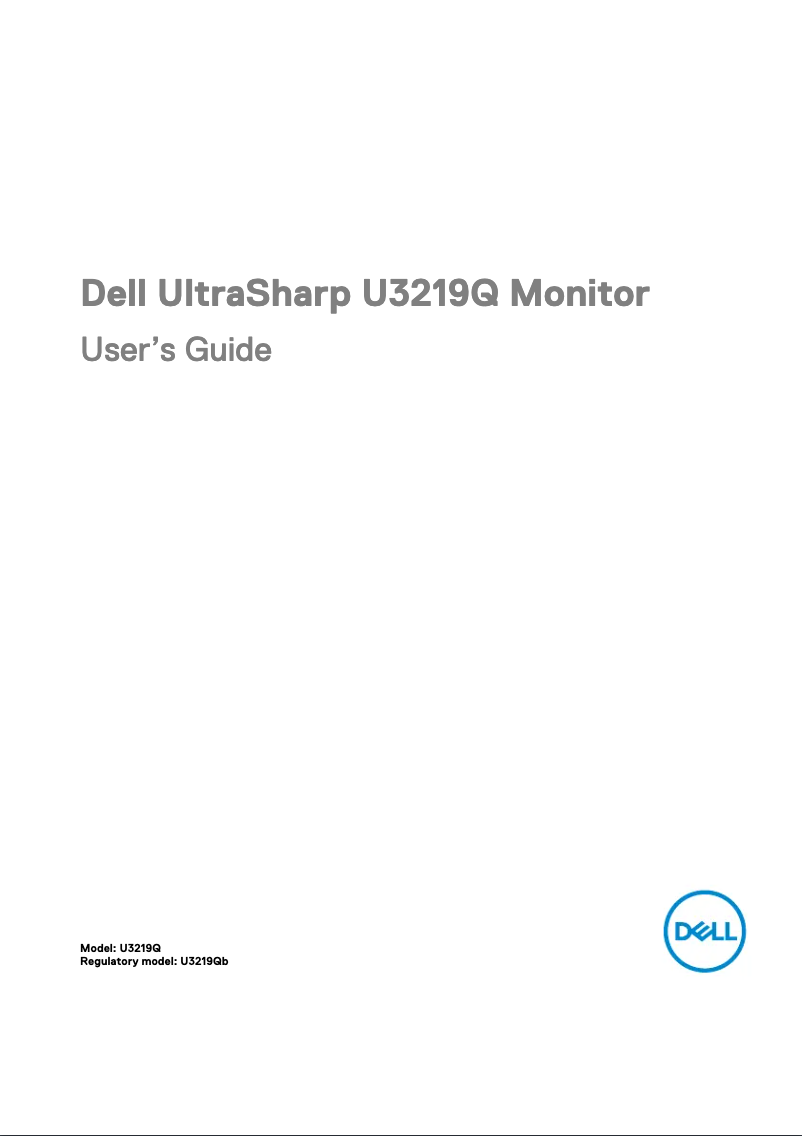 Page 1 de la notice Manuel utilisateur Dell UltraSharp U3219Q