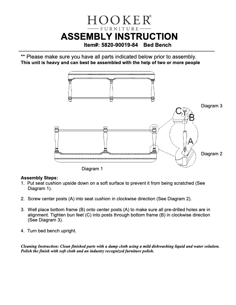 Page n°1 - Manuel utilisateur Hooker 5820-90019-84