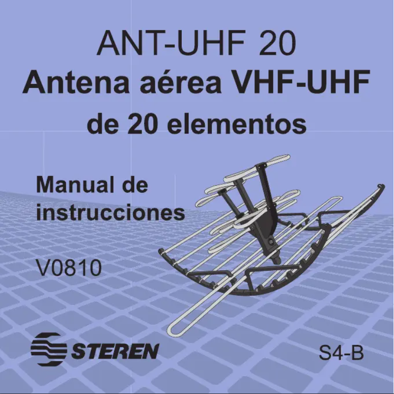 Image de la première page du manuel de l'appareil ANT-UHF 20