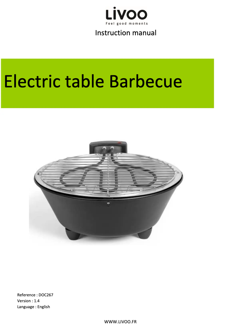 Page 1 de la notice Manuel utilisateur Livoo DOC267