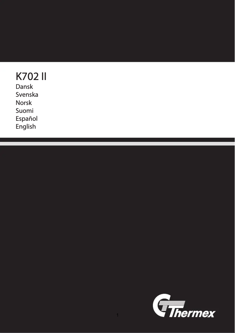 Page n°1 - Manuel utilisateur Thermex Turbo K702 II