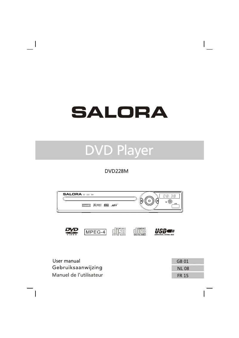Página 1 del manual Manual de usuario Salora DVD228M
