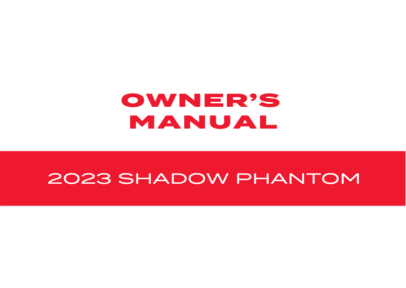 Página 1 del manual Manual de usuario Honda Phantom Shadow (2023)
