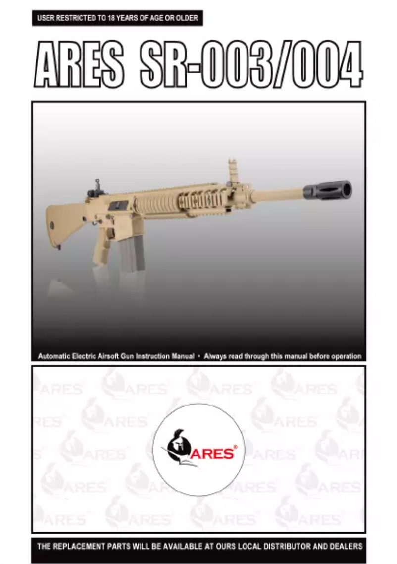 Page n°1 - Manuel utilisateur Ares SR-003