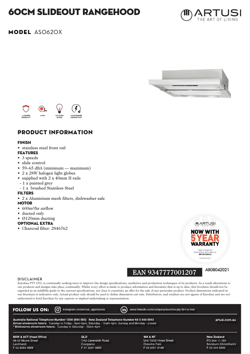 Image de la première page du manuel de l'appareil ASO620X