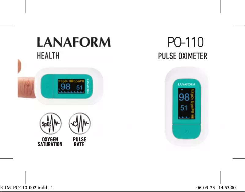Page 1 de la notice Manuel utilisateur Lanaform PO-110