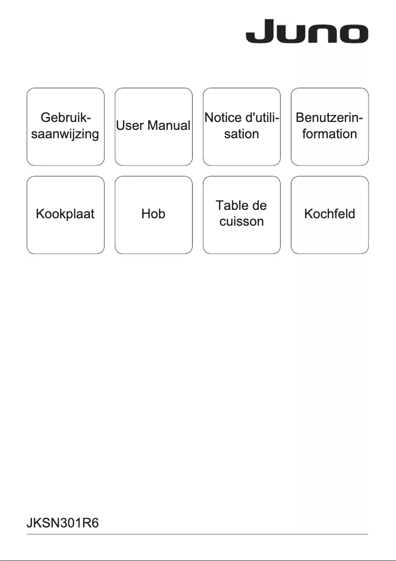 Page n°1 - Manuel utilisateur Juno JKSN301R6