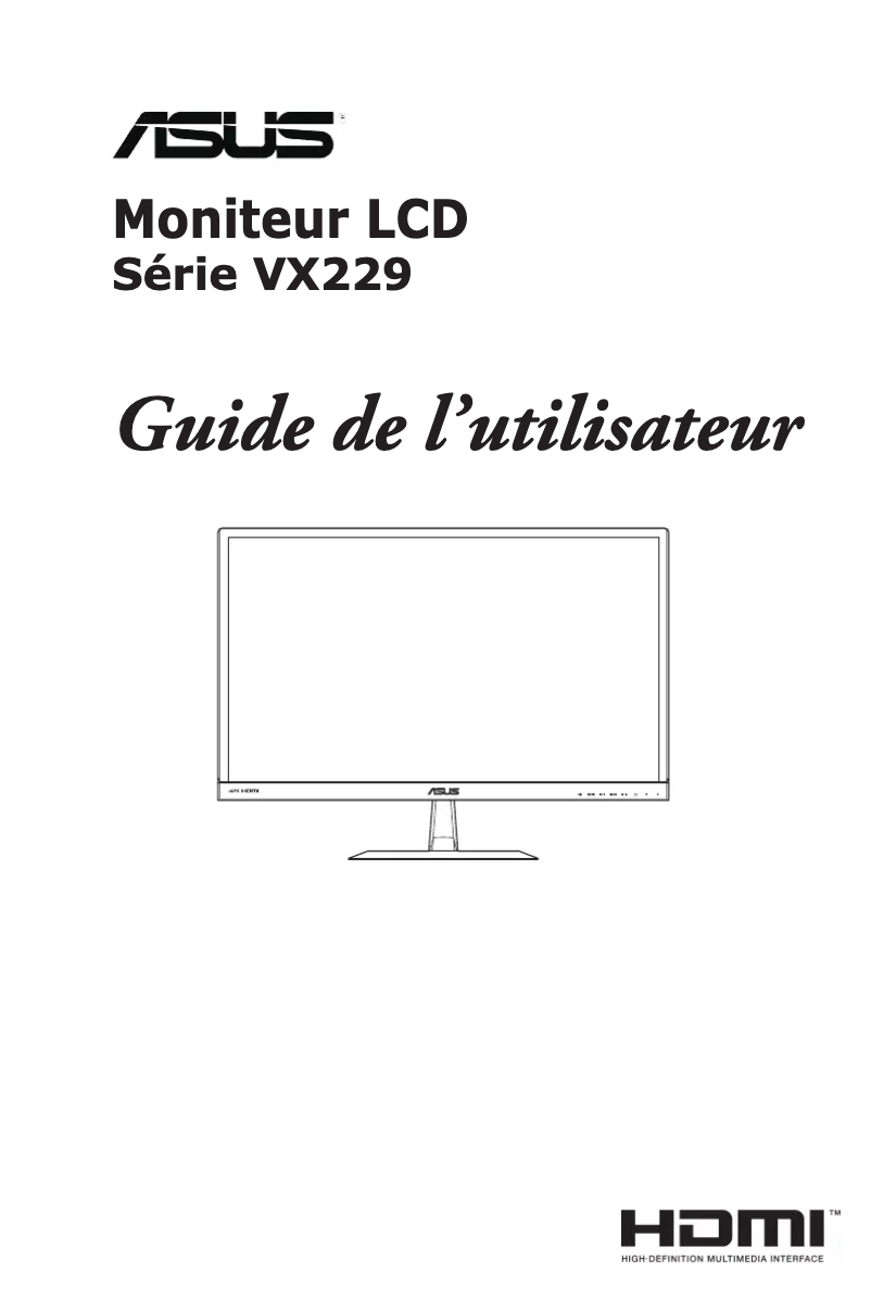 Page n°1 - Manuel utilisateur Asus VX229H
