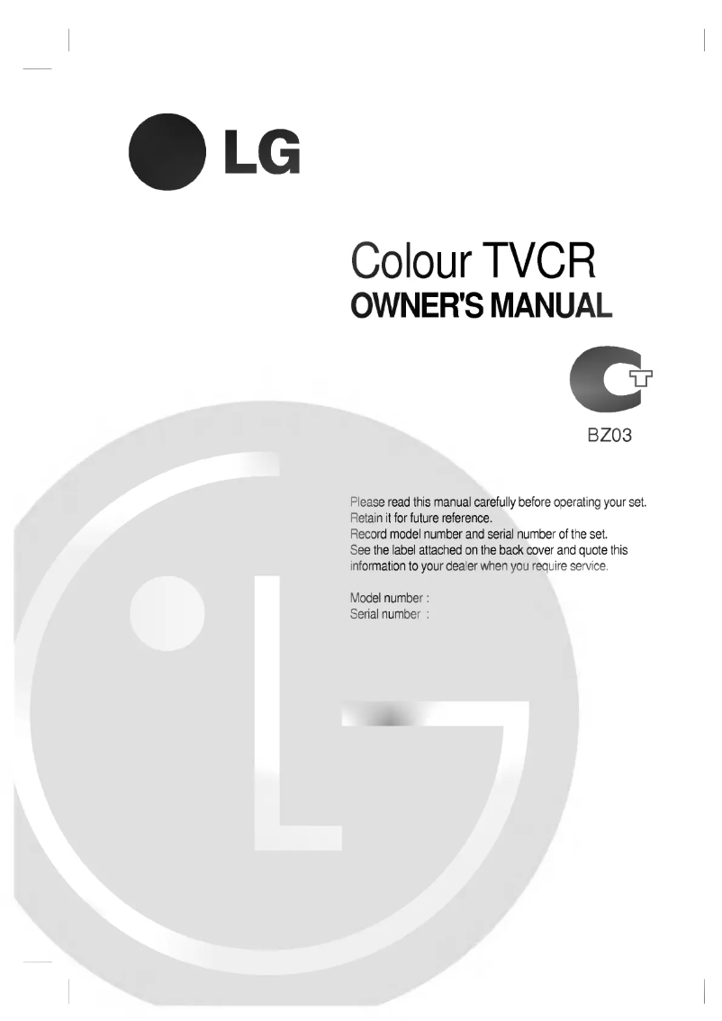 Page n°1 - Manuel utilisateur LG KF-15FA92B
