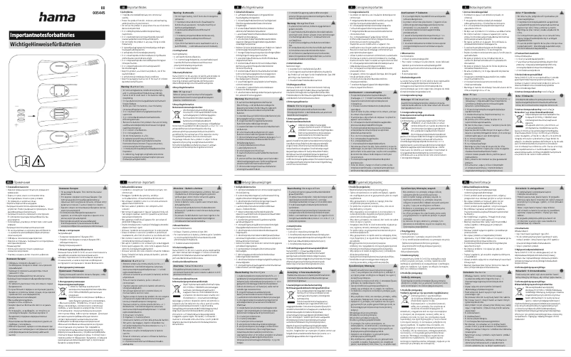 Page 1 de la notice Manuel utilisateur Hama Basic 90 LED