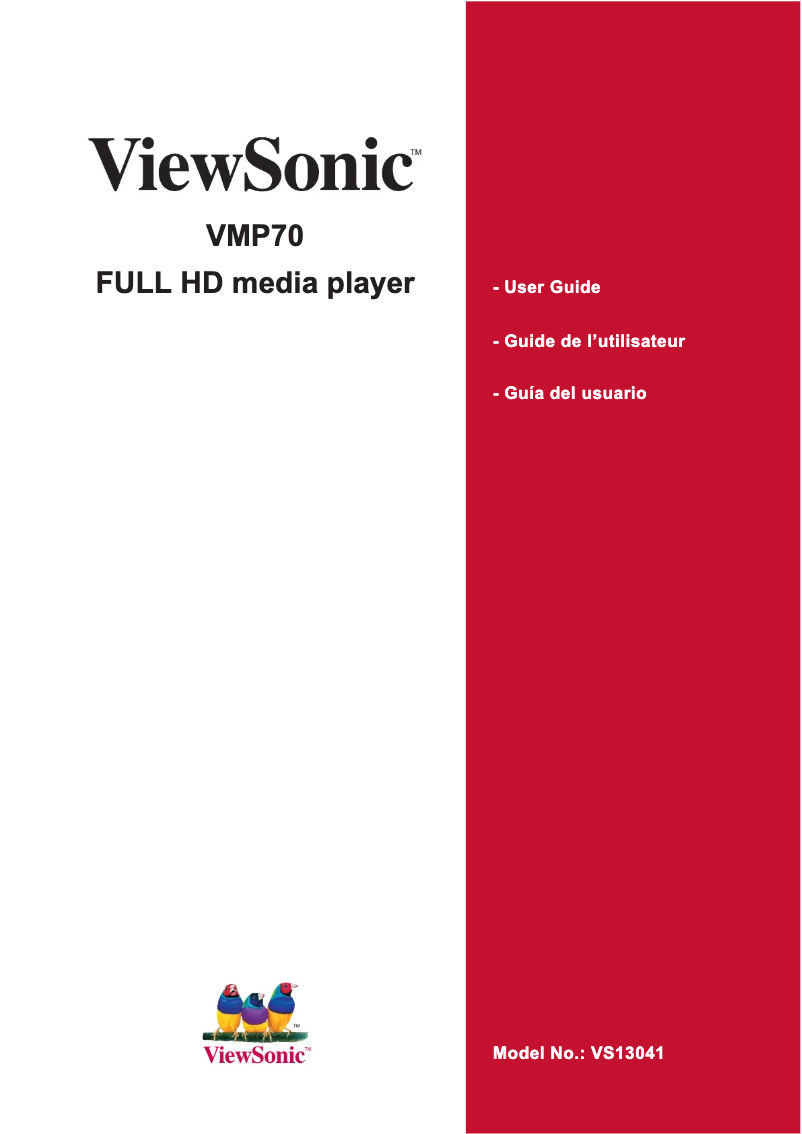 Image de la première page du manuel de l'appareil VMP70