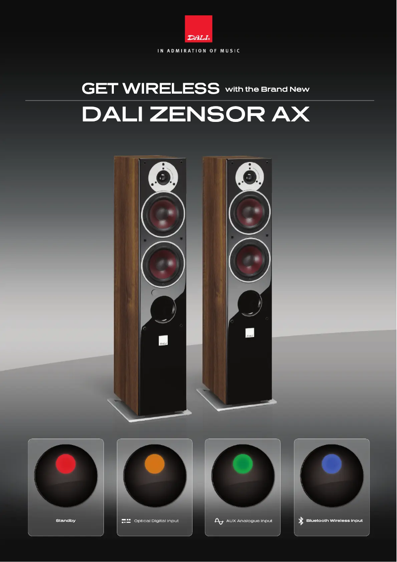 Page 1 de la notice Fiche technique Dali Zensor 1 AX