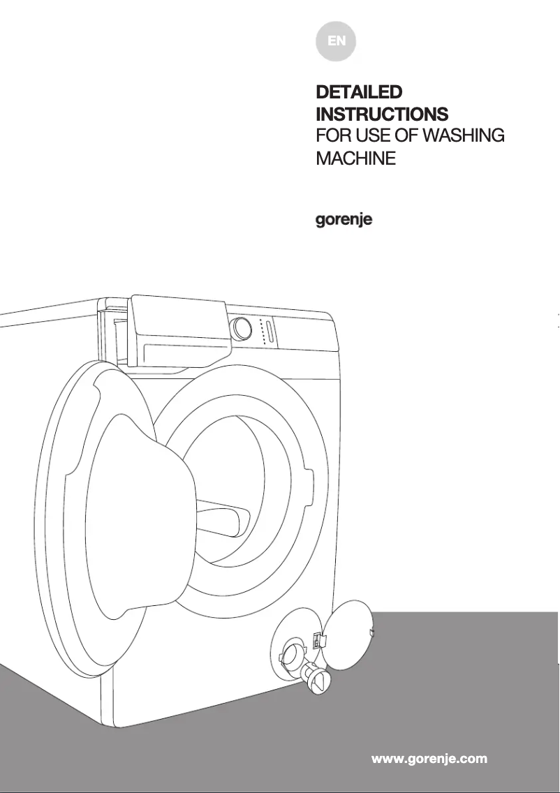 Page n°1 - Manuel utilisateur Gorenje WA843S