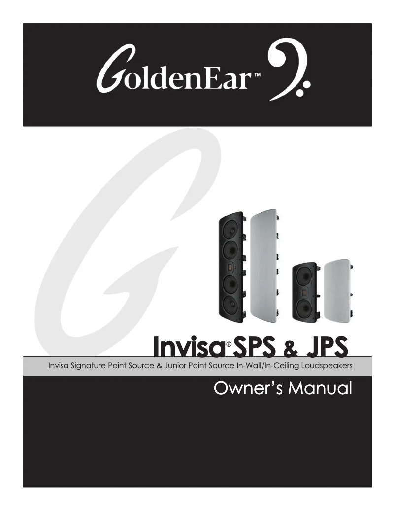Page n°1 - Manuel utilisateur GoldenEar Invisa JPS