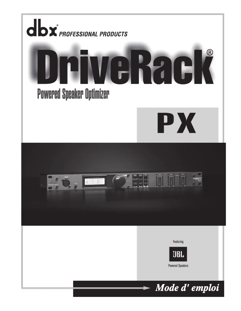 Page 1 de la notice Manuel utilisateur DBX DriveRack PX
