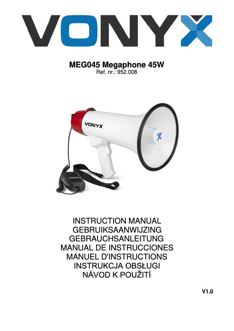 Imagen de la primera página del manual del dispositivo MEG045