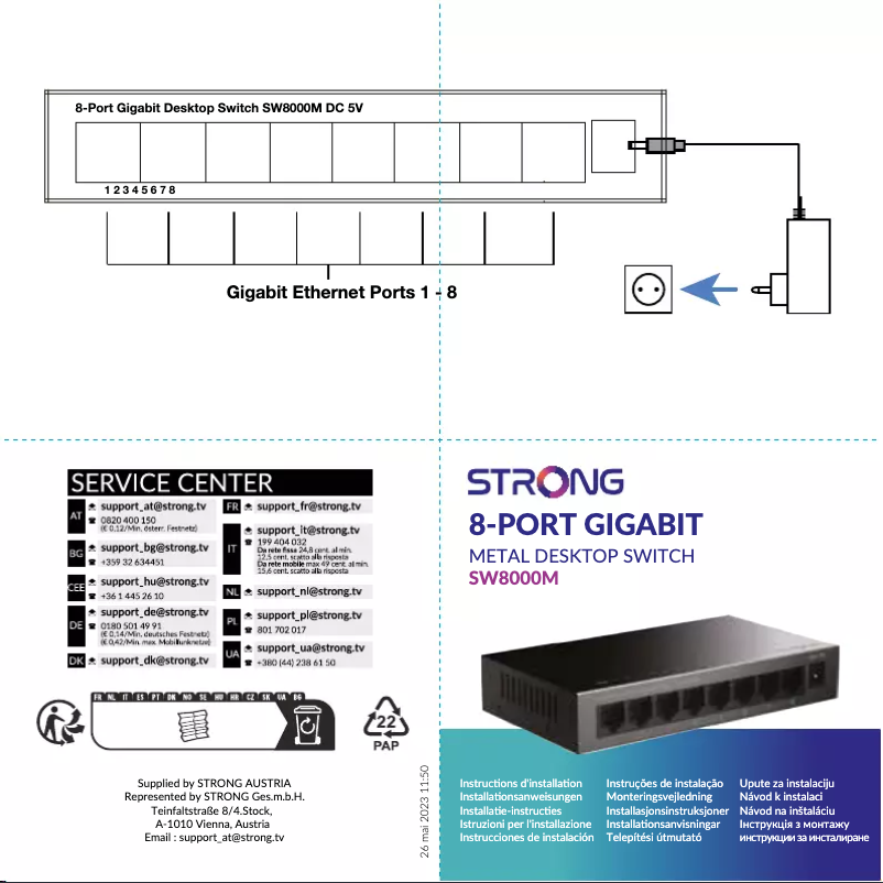 Page n°1 - Manuel utilisateur Strong SW8000M