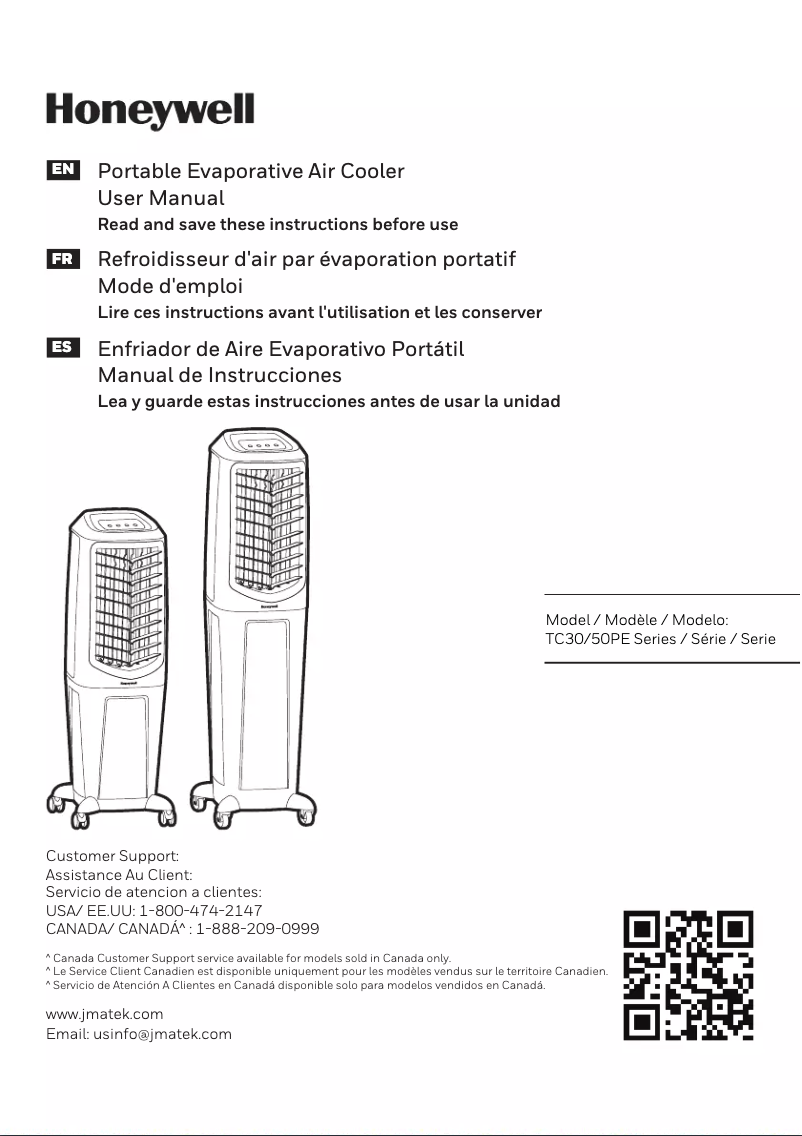 Page n°1 - Manuel utilisateur Honeywell TC50PE