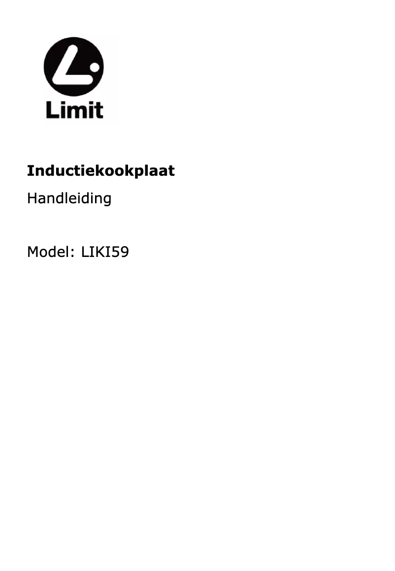 Page 1 de la notice Manuel utilisateur Limit LIKI59
