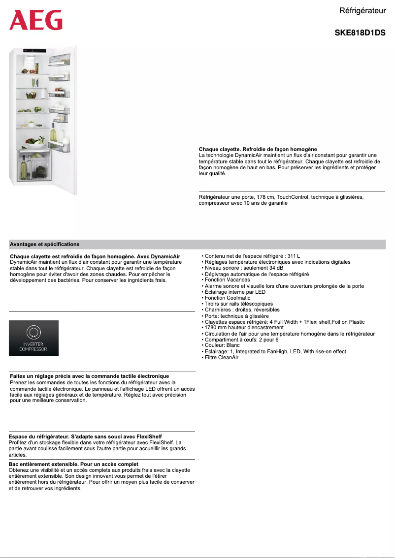 Image de la première page du manuel de l'appareil SKE818D1DS