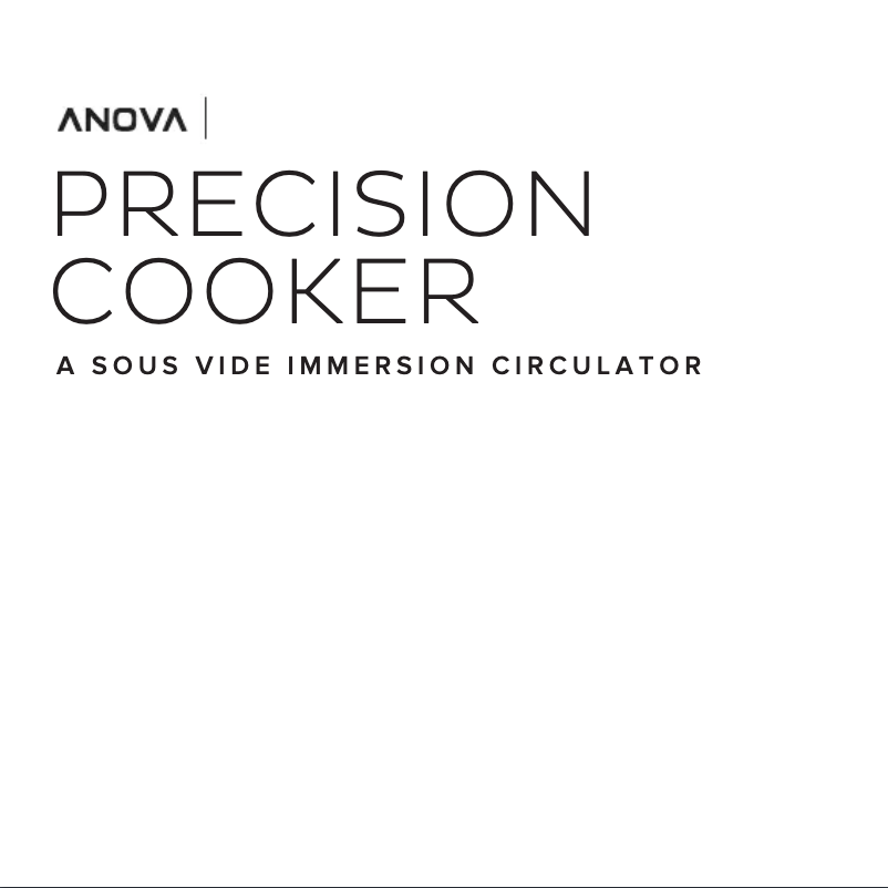 Page 1 de la notice Manuel utilisateur Anova Precision Cooker Nano