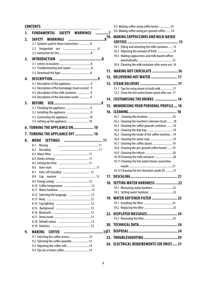 Image de la première page du manuel de l'appareil Prima Donna Elite ECAM 656.75