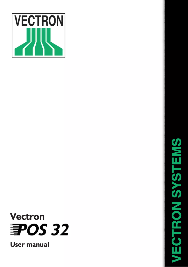 Page 1 de la notice Manuel utilisateur Vectron POS 32