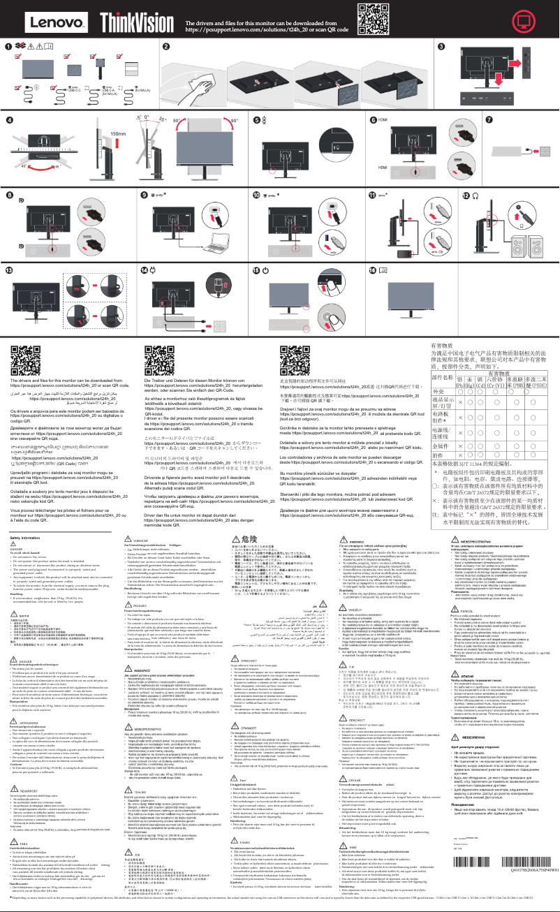 Página 1 del manual Manual de usuario Lenovo ThinkVision T24h-20