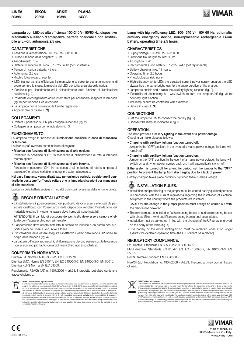 Imagen de la primera página del manual del dispositivo 30398