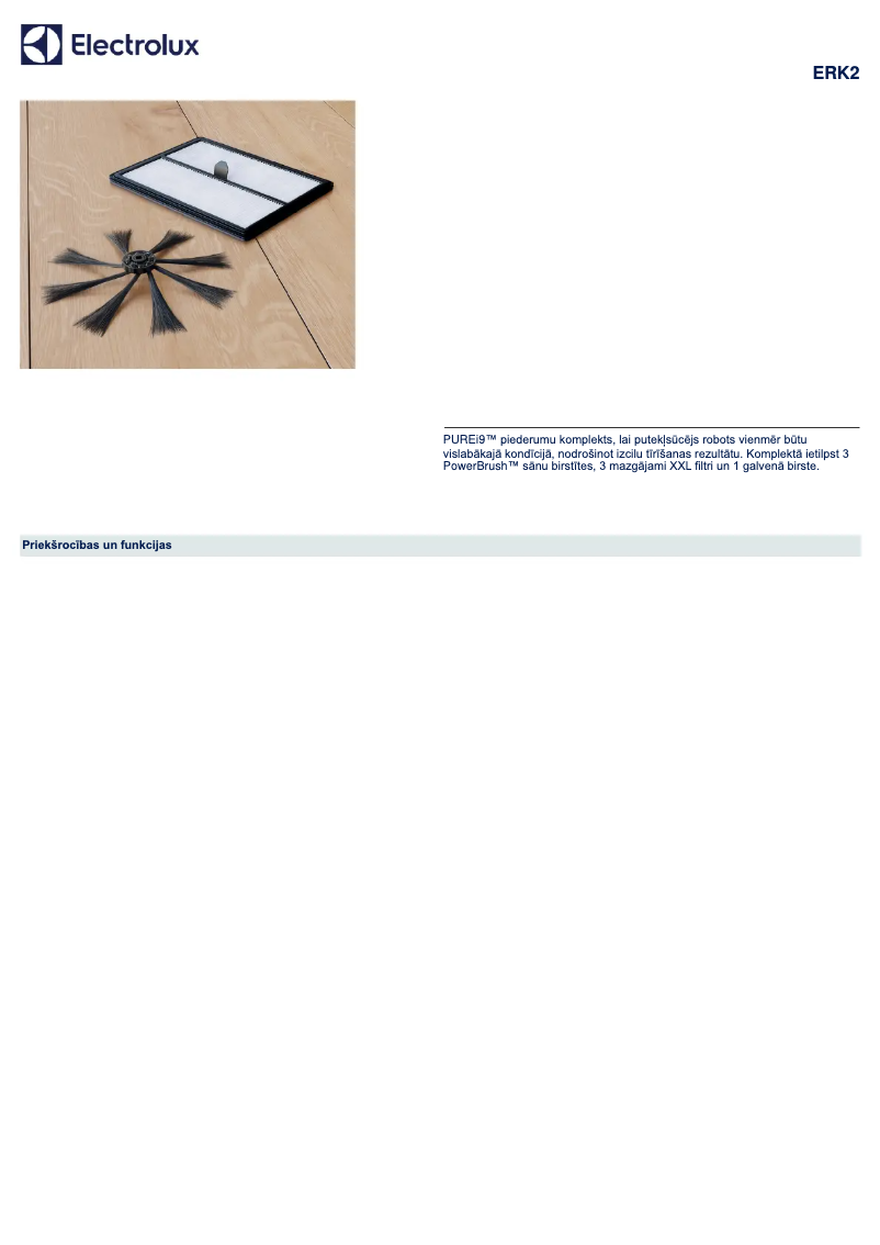 Image de la première page du manuel de l'appareil ERK2