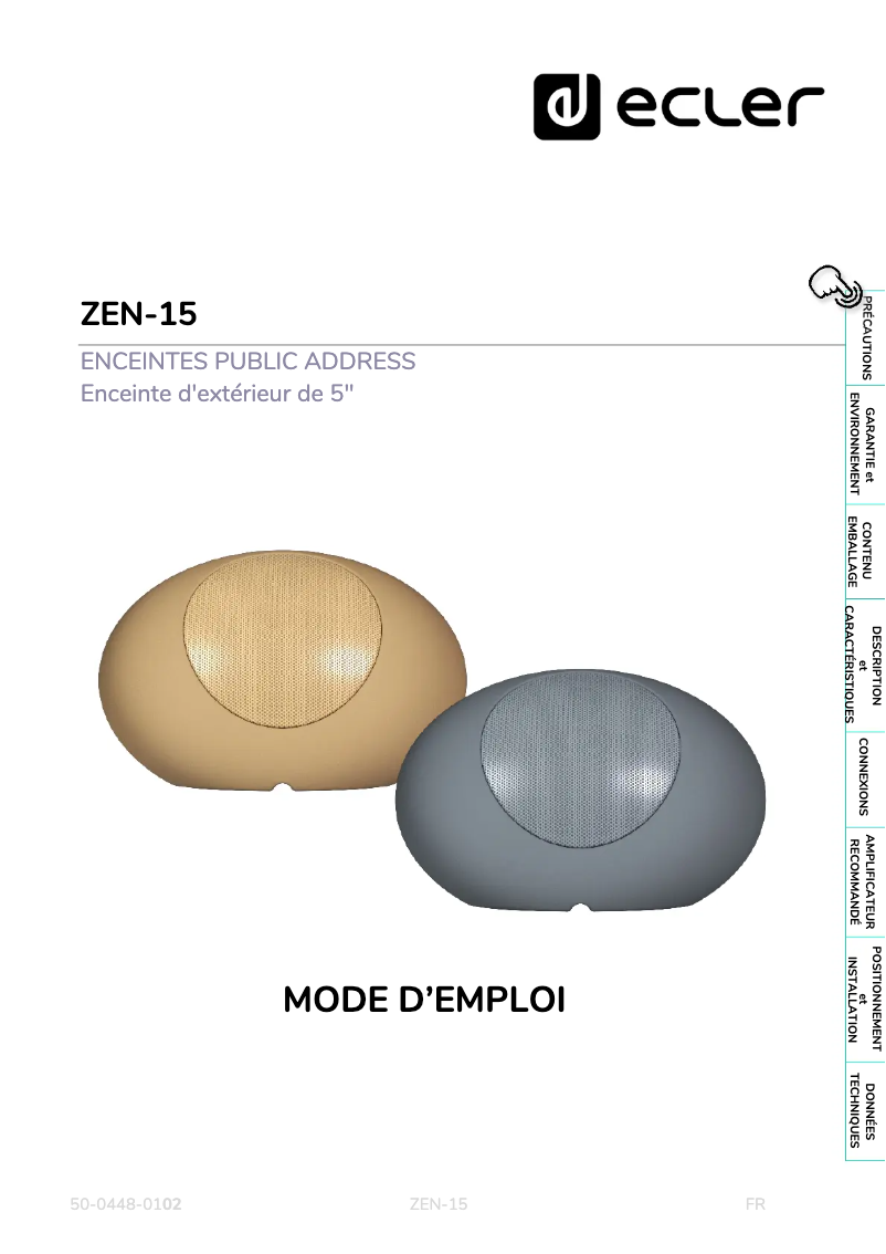 Image de la première page du manuel de l'appareil ZEN-15