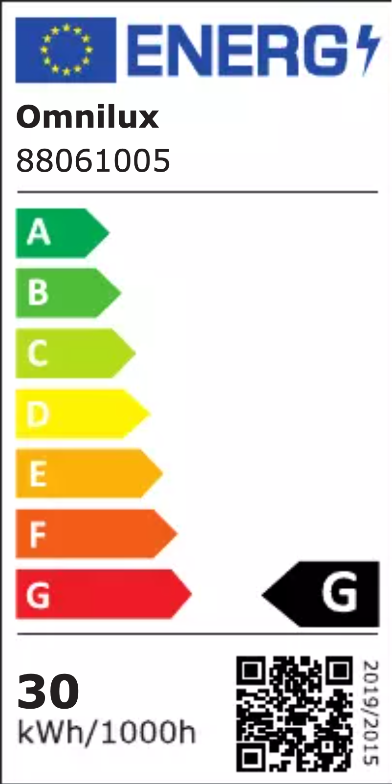 Page 1 de la notice Label énergétique Omnilux PAR-36