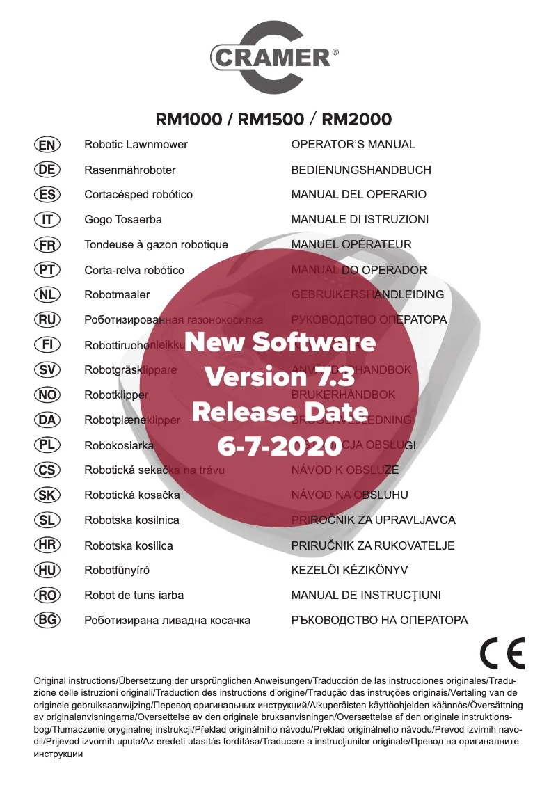 Image de la première page du manuel de l'appareil RM1000