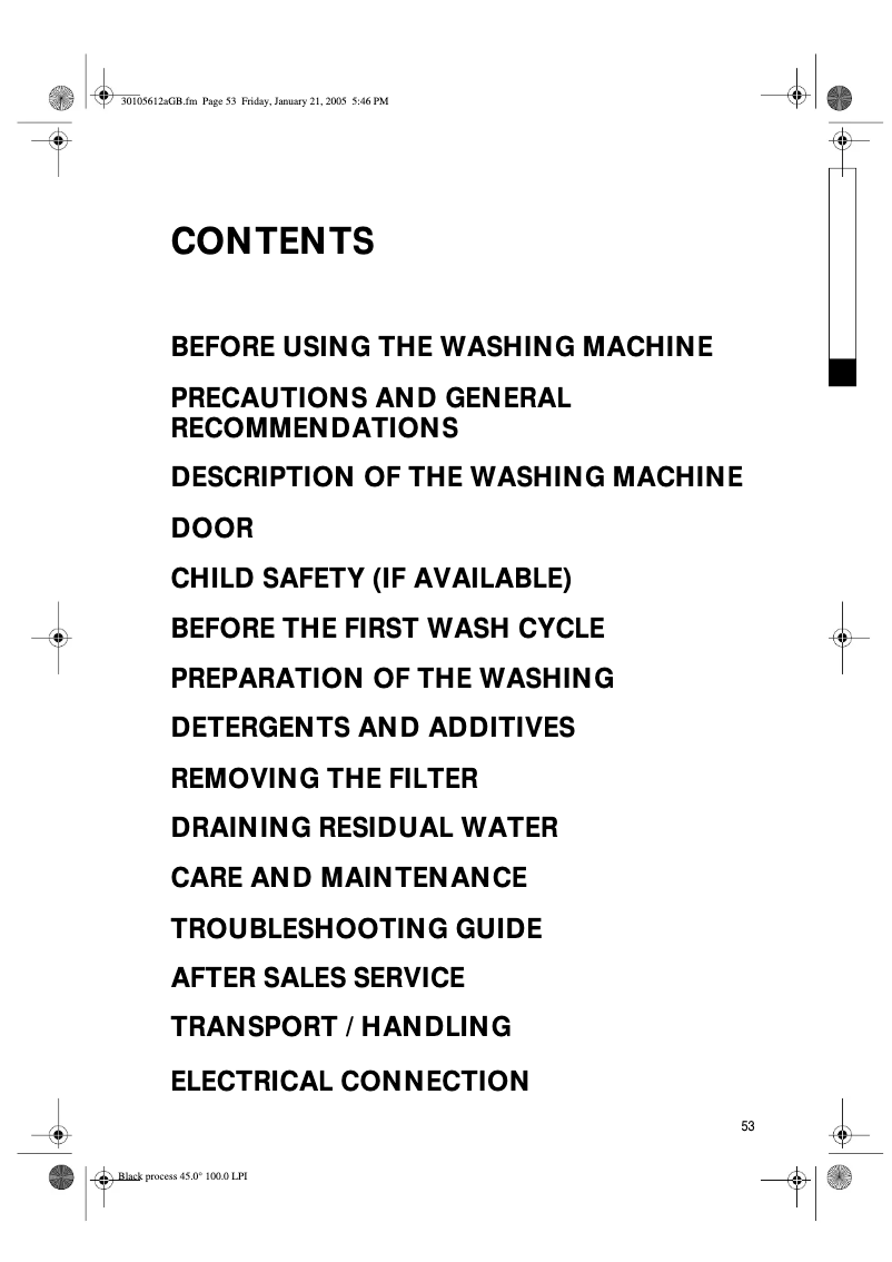 Page 1 de la notice Manuel utilisateur Whirlpool AWO 9313