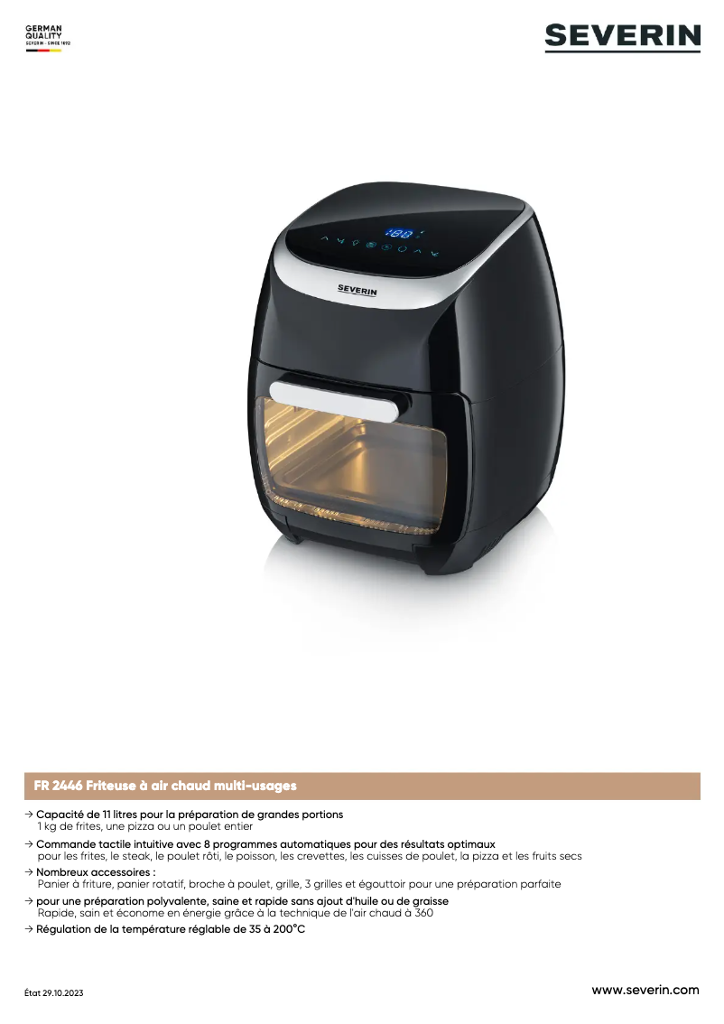 Image de la première page du manuel de l'appareil FR 2446