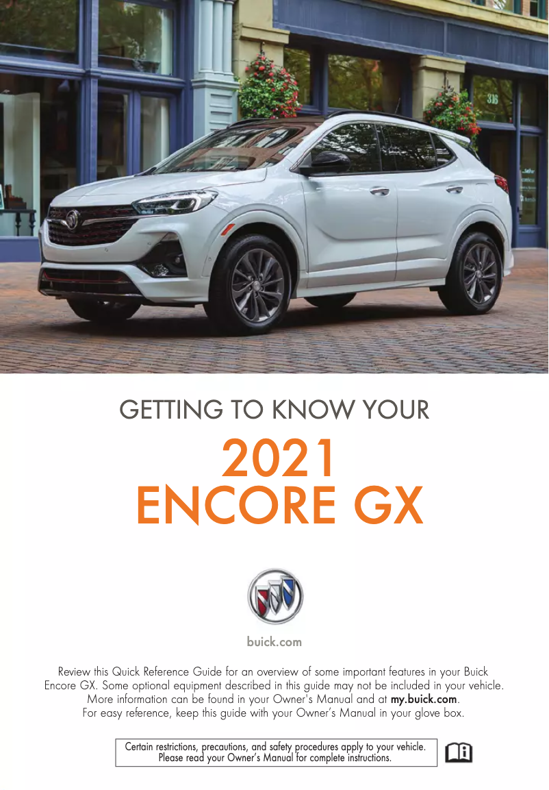Page 1 de la notice Guide de démarrage rapide Buick Encore (2021)