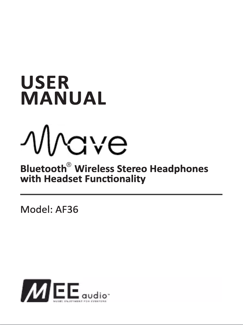 Página 1 del manual Manual de usuario MEE audio Wave AF36